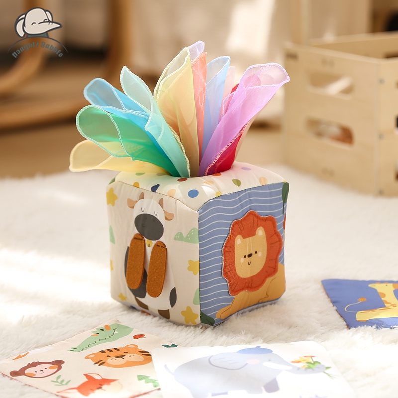 Board Game Box - Montessori Speelgoed Magisch Katoen Dieren Tissue