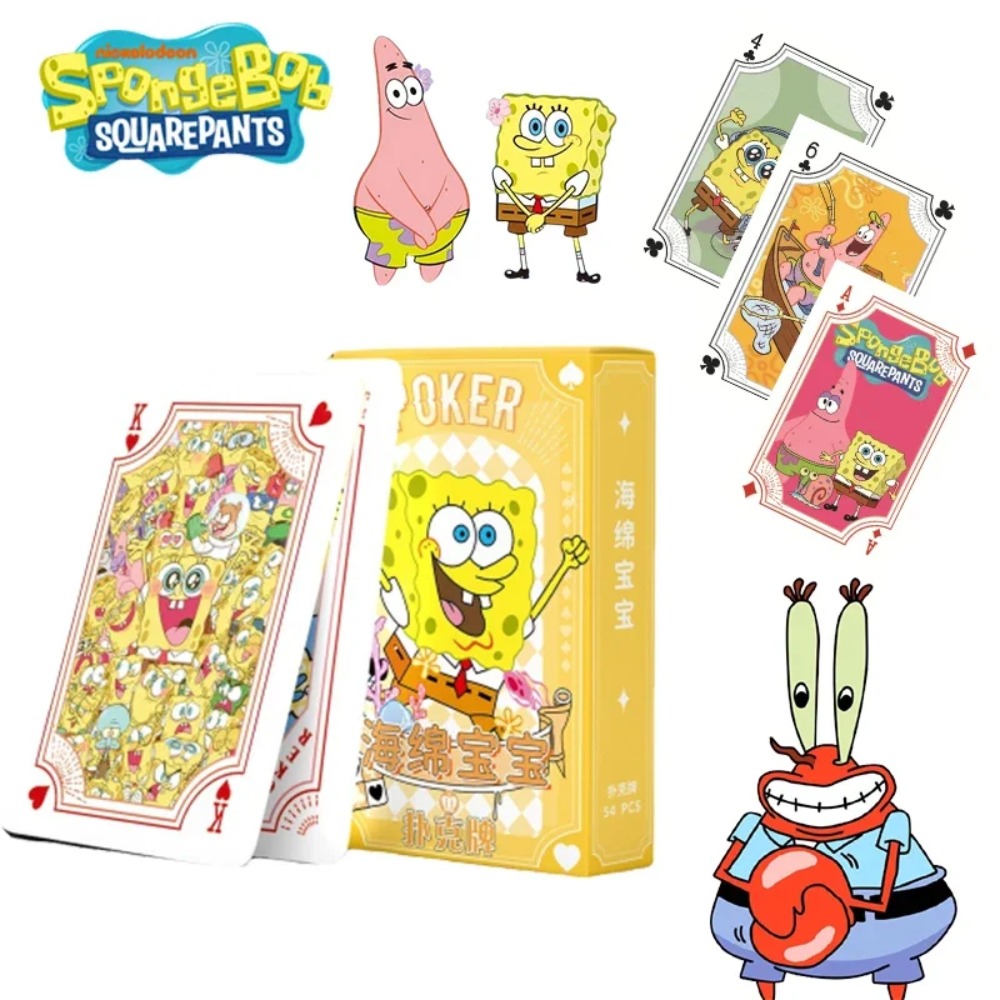 Board Game Box - 54 Vellen/doos SpongeBob Anime Poker Kaarten