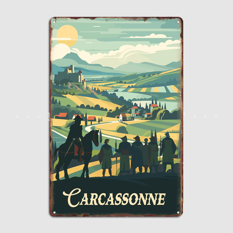 Board Game Inspiration - Carcassonne bordspel geïnspireerd poster metalen bord