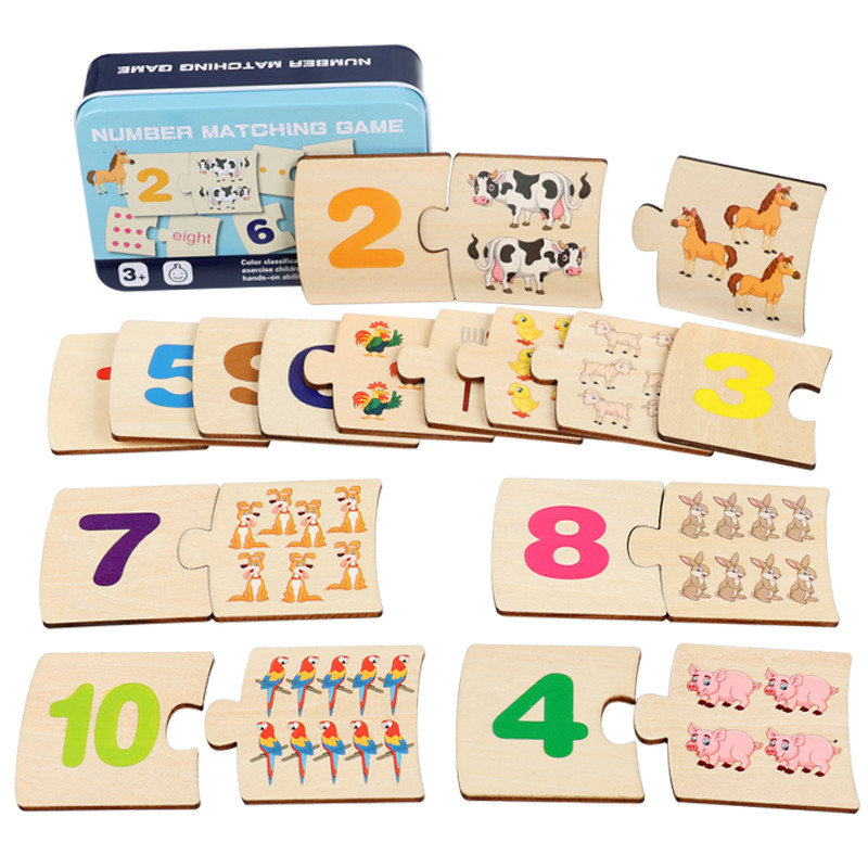 Board Game Box - Kinderen Ijzeren Doos Nummer Verlichting Gekoppeld