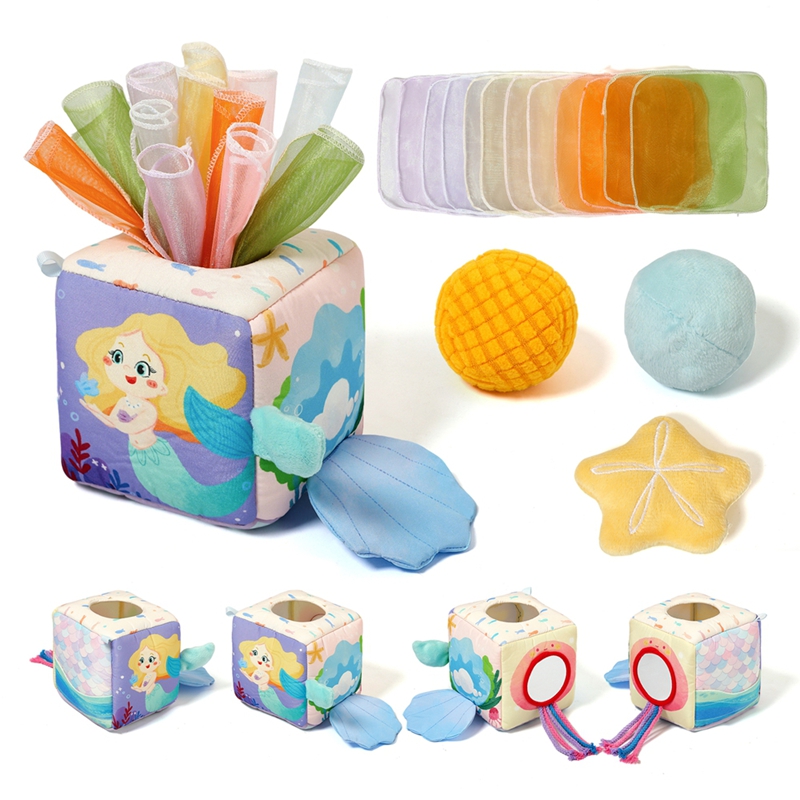 Board Game Box - Baby Montessori Speelgoed katoen Magische Tissue