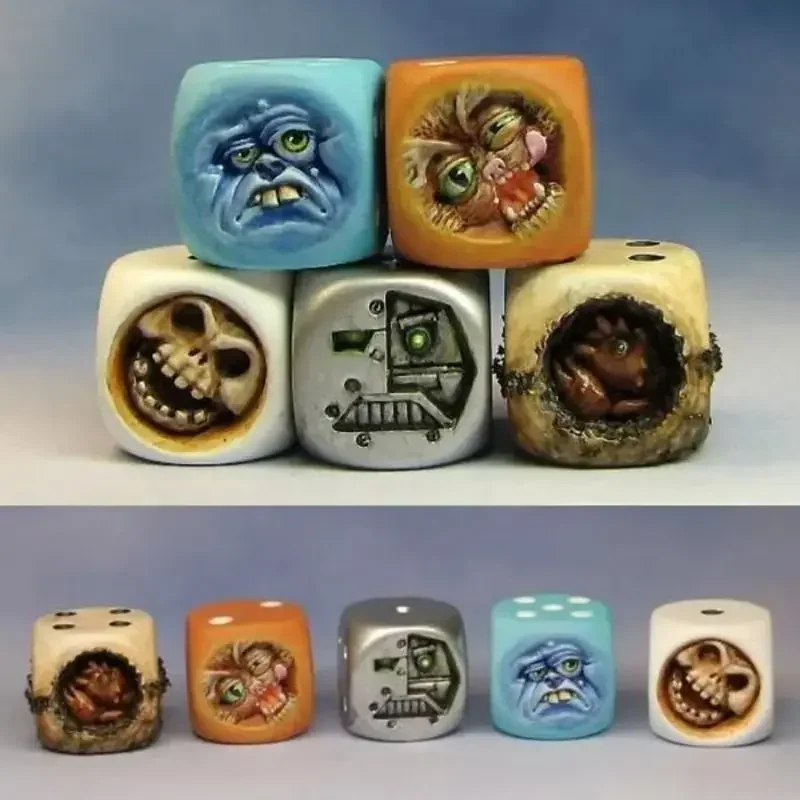 Board Game Monster - Hars Monster Gezicht Dobbelstenen Set Halloween